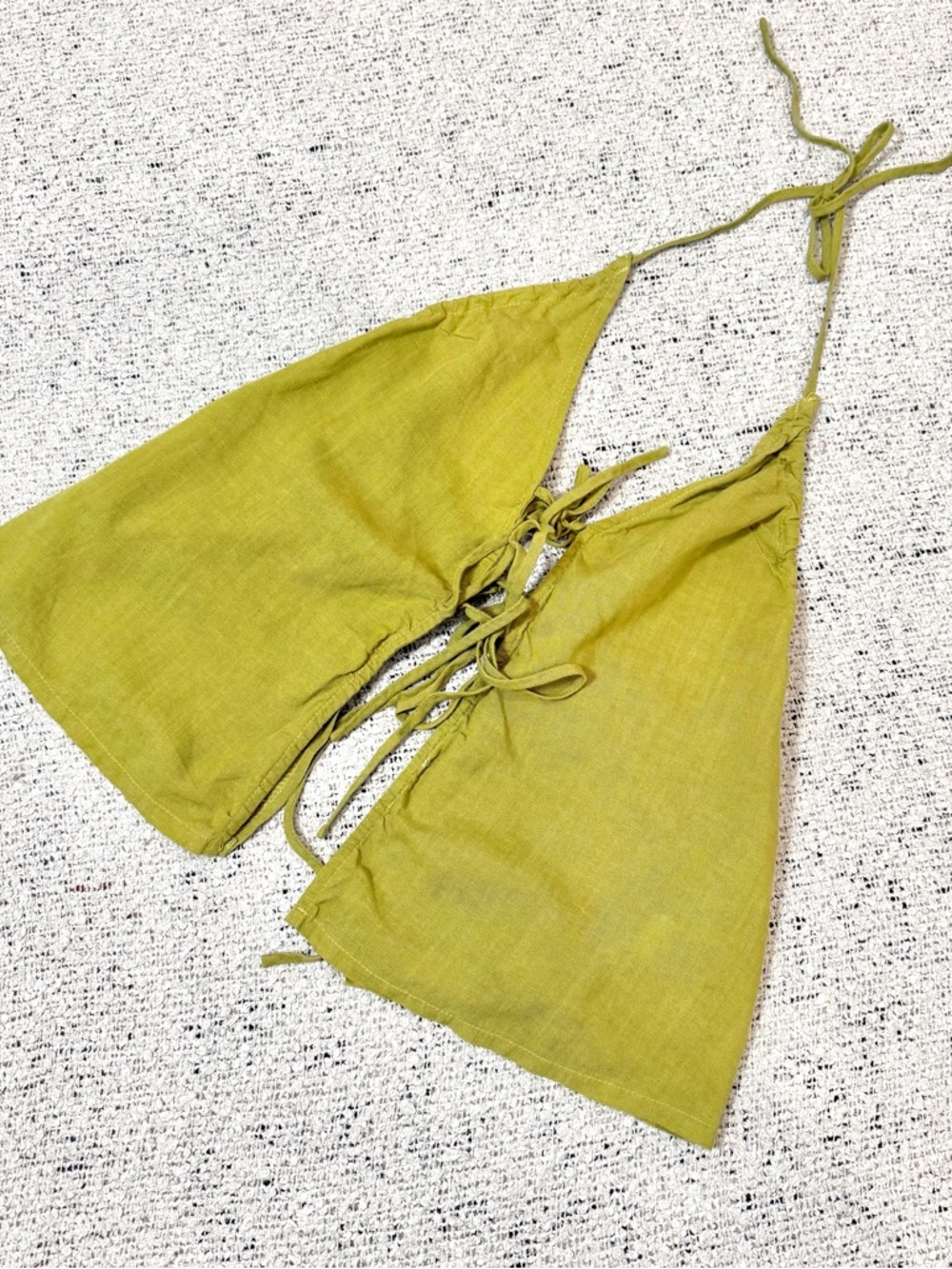 Edikted Tie Front Cotton Halter Top XS